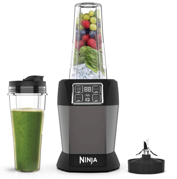 Nutri Ninja BL480D Personal Blender with Auto iQ, 1 To-Go Cups,  Silver&Black