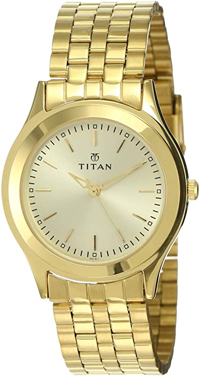 Titan watch hot sale golden price