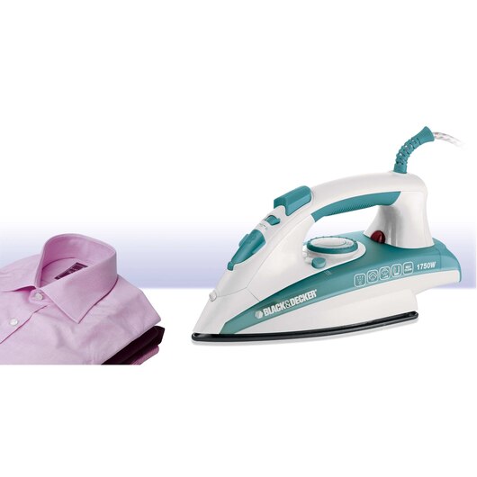 Black Decker Vertical Steam Iron 1750W Green White