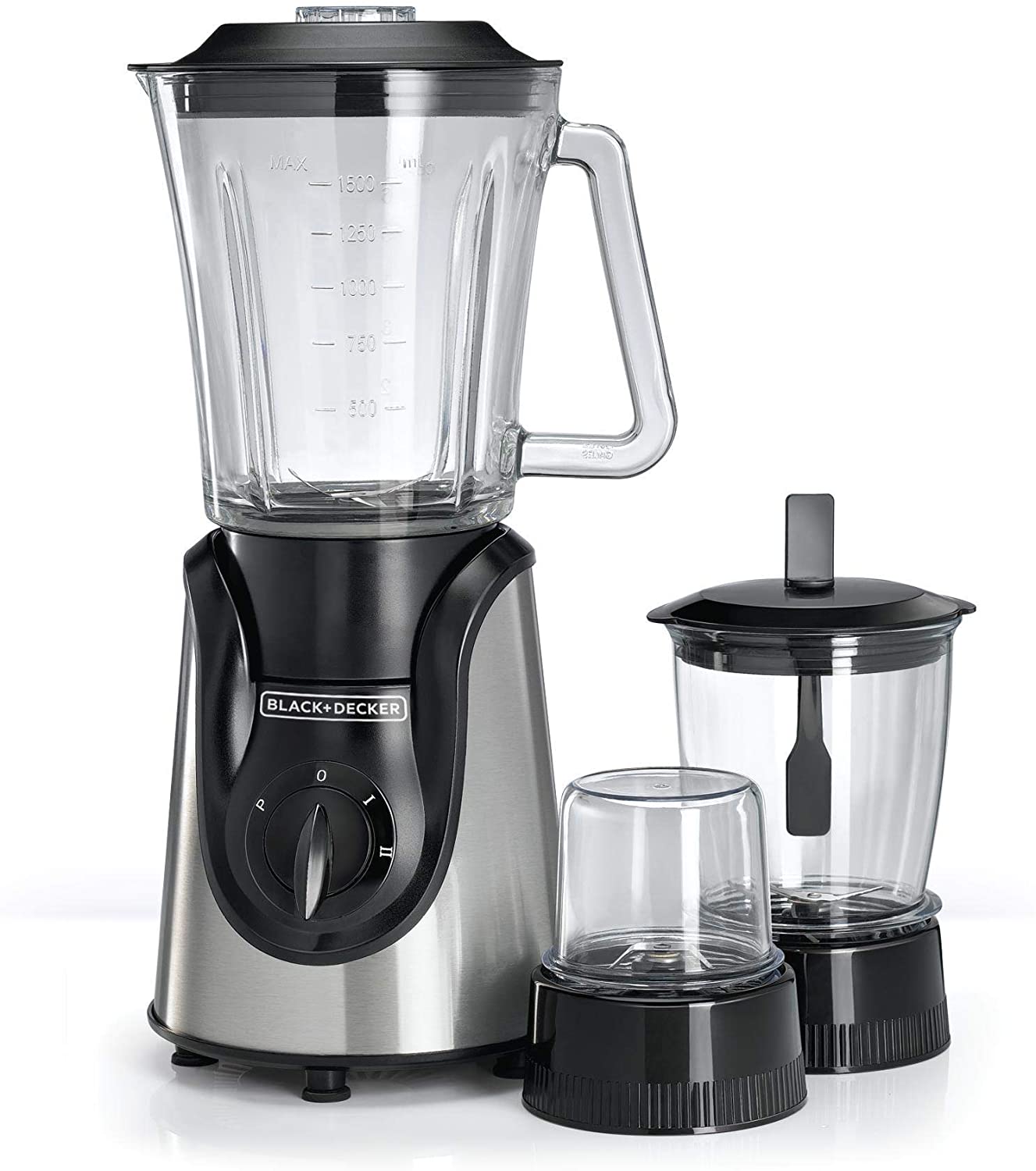 Black Decker Glass Blender 600W Black White