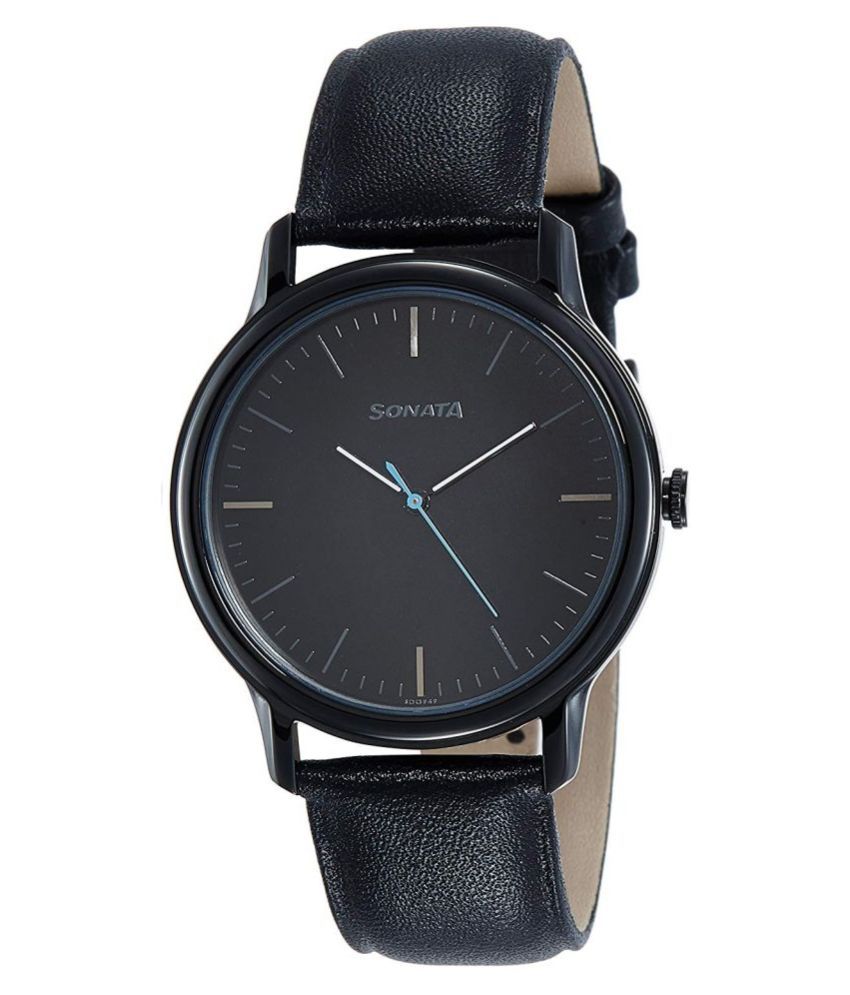 Sonata Sleek Analog Black Dial Men s Watch