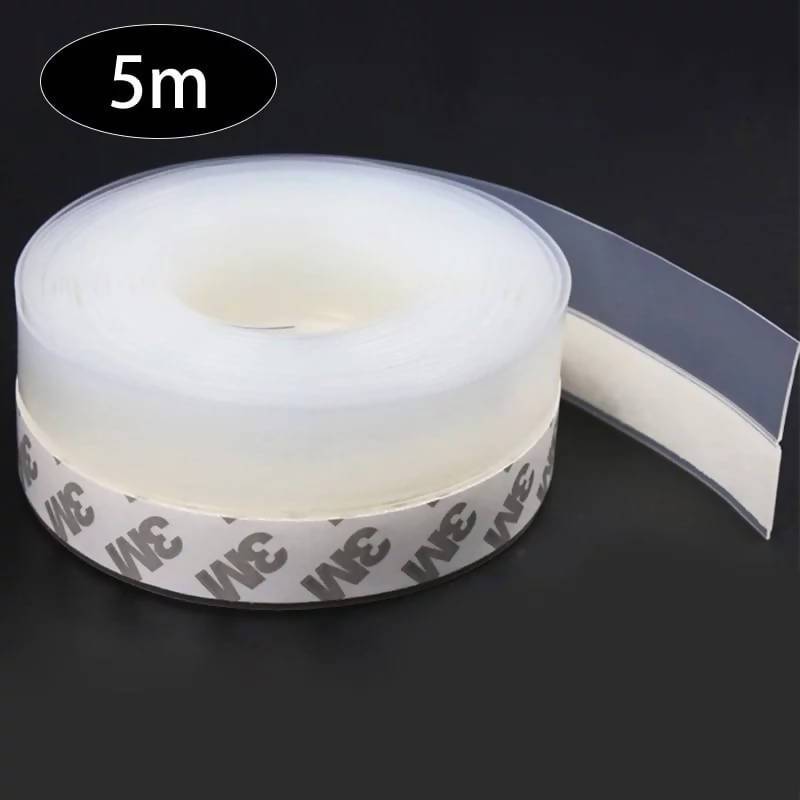 5M Self Adhesive Door Sill Seal Strip Weather Strip Silicone Soundproo