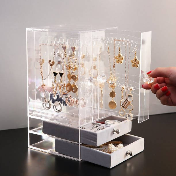 Acrylic Transparent Jewelry Boxes Organizers Earrings Display Stand St