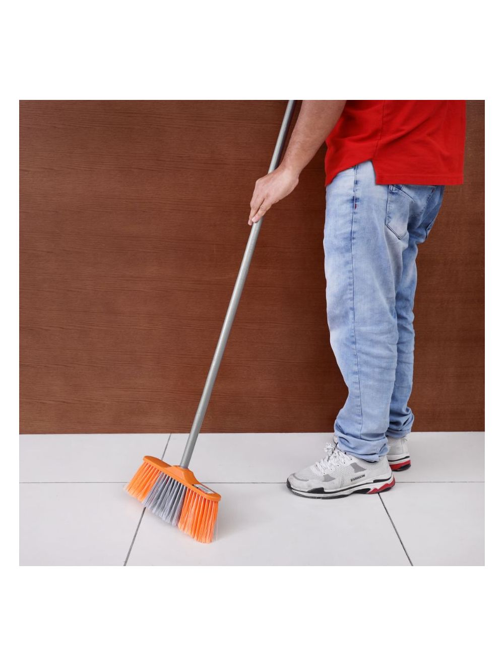 Delcasa Broom with PVC Coated Wooden Handle | Best Cleaning Accessories in Bahrain | Halabh