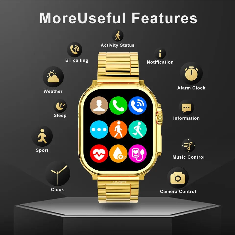 GT8 24K Gold Series Watch 8 Ultra Smartwatch | Best Smart Watches in Bahrain | Watches & Accessories | Halabh.com