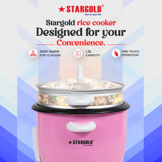 Shop STARGOLD 1.8L Rice Cooker |  Versatile and Efficient | Halabh