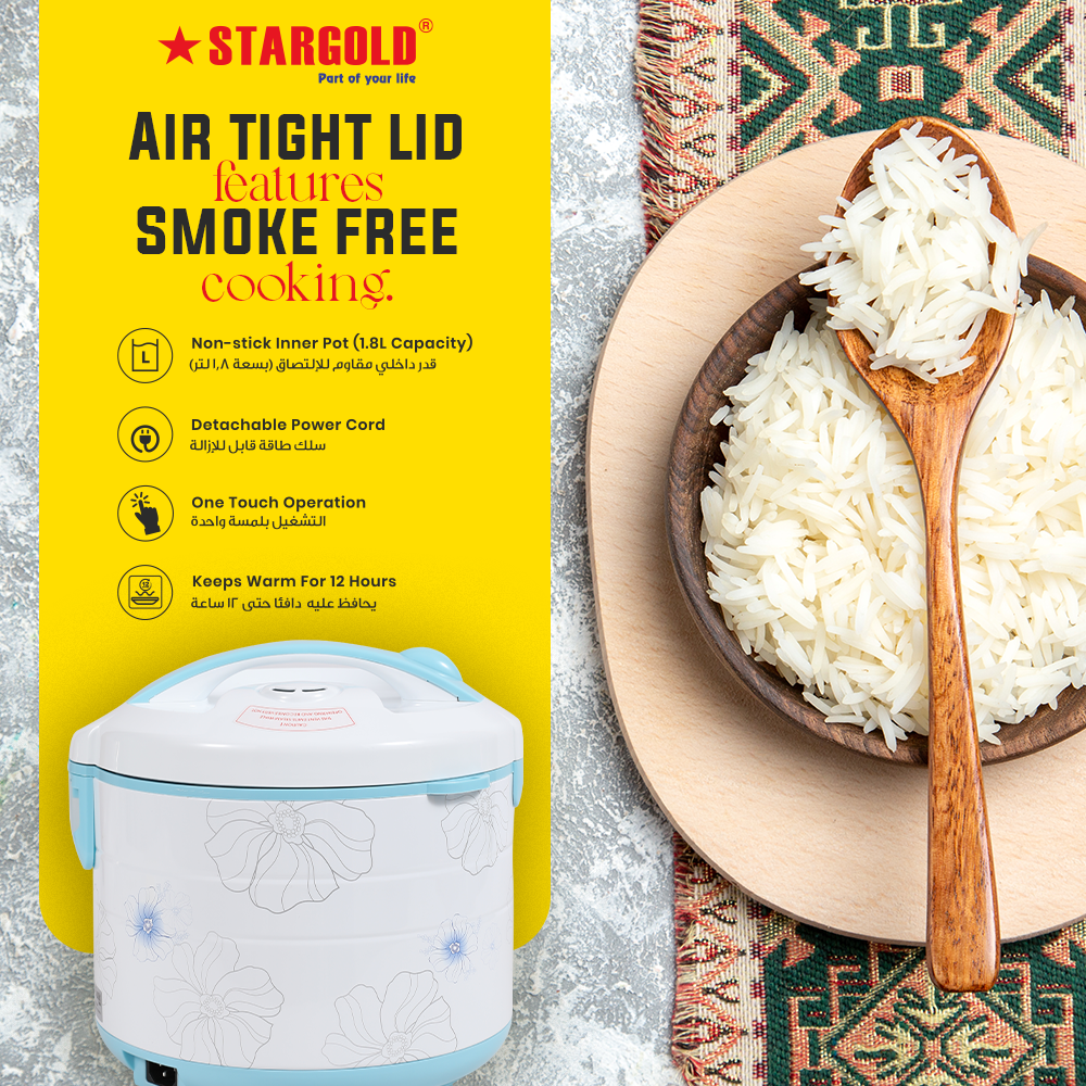 STARGOLD Rice Cooker 1.8 Liter Automatic Multi Cooker - SG-318