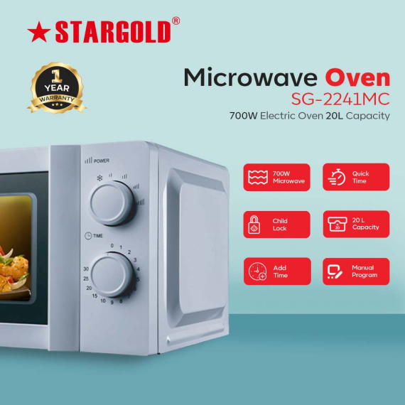 STARGOLD 20L Microwave Oven with 6 Power Levels