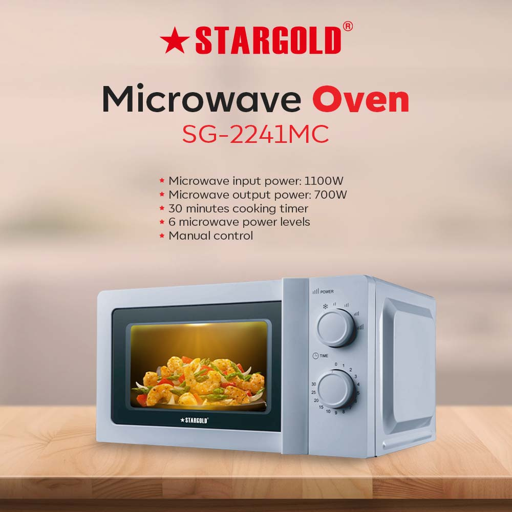 STARGOLD 20L Microwave Oven with 6 Power Levels