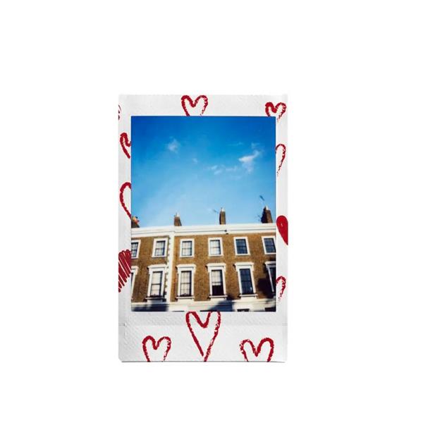 Instax Mini Heart Sketch Instant Film 10 Sheets | heart-shaped borders | creative expression| love-themed | personalized instant prints | Instax Mini camera | charming photo borders | creative instant photography | Halabh.com