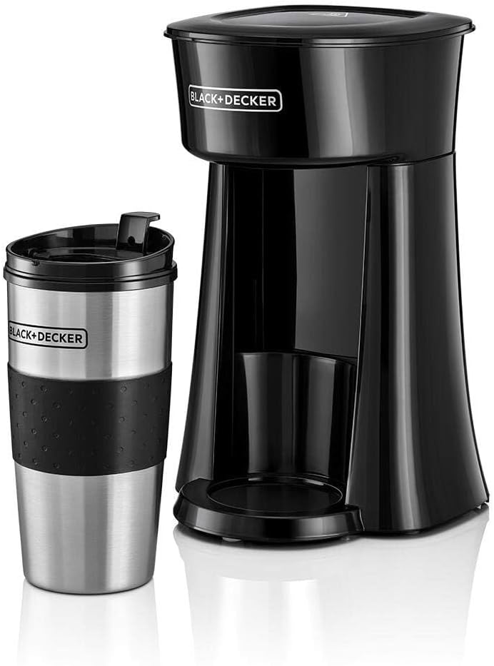 Black & Decker Coffee Machine 360ml Travel Mug - Black