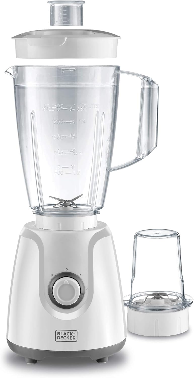 Black & Decker 400w Blender 1 Jar &1 Mill White