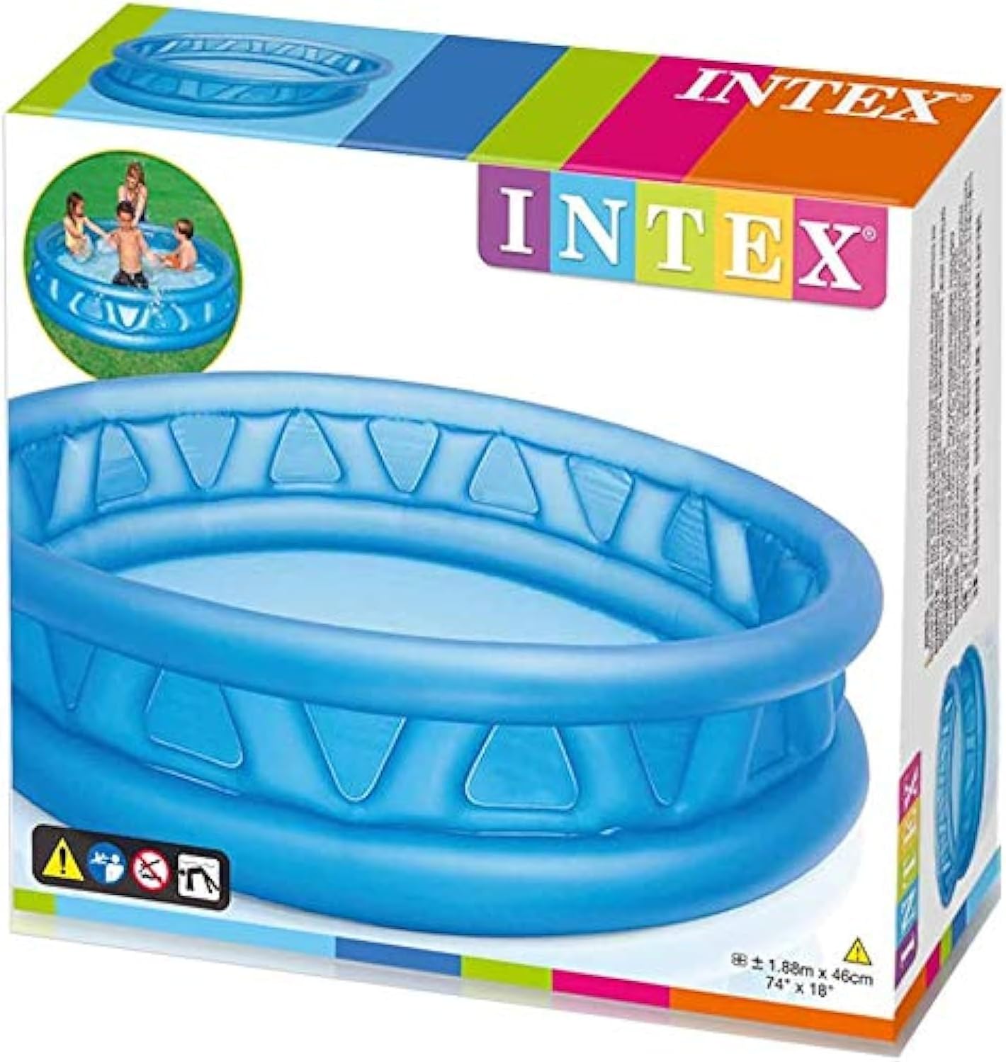 Buy Intex Soft Side Inflatable Baby Pool, Blue | Portable Pool