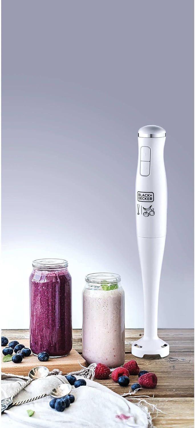 Black & Decker Stick Blender 300W White