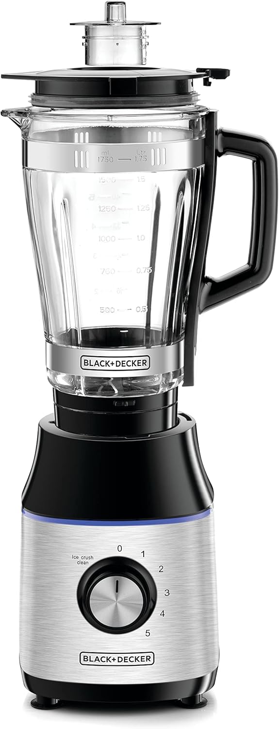 Black & Decker Blender with Glass Jar 700W Silver & Black