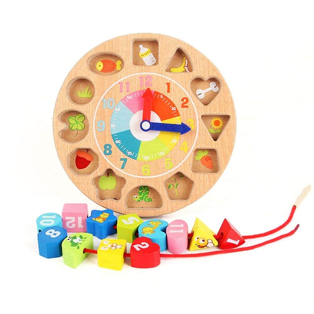 Educational  Toy Wooden Pzl Clock Nost