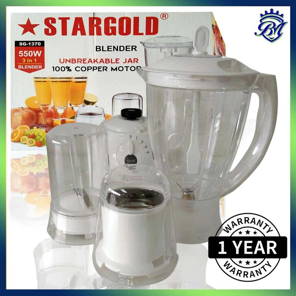 STARGOLD 3-in-1 Blender with Grinder- SG-1370