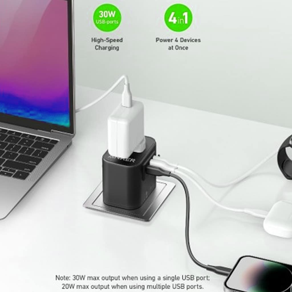 Anker Travel Adapter 4-in-1 Ultra 30W | Best Adapters & Charging in Bahrain | Mobile Accessories | Halabh.com