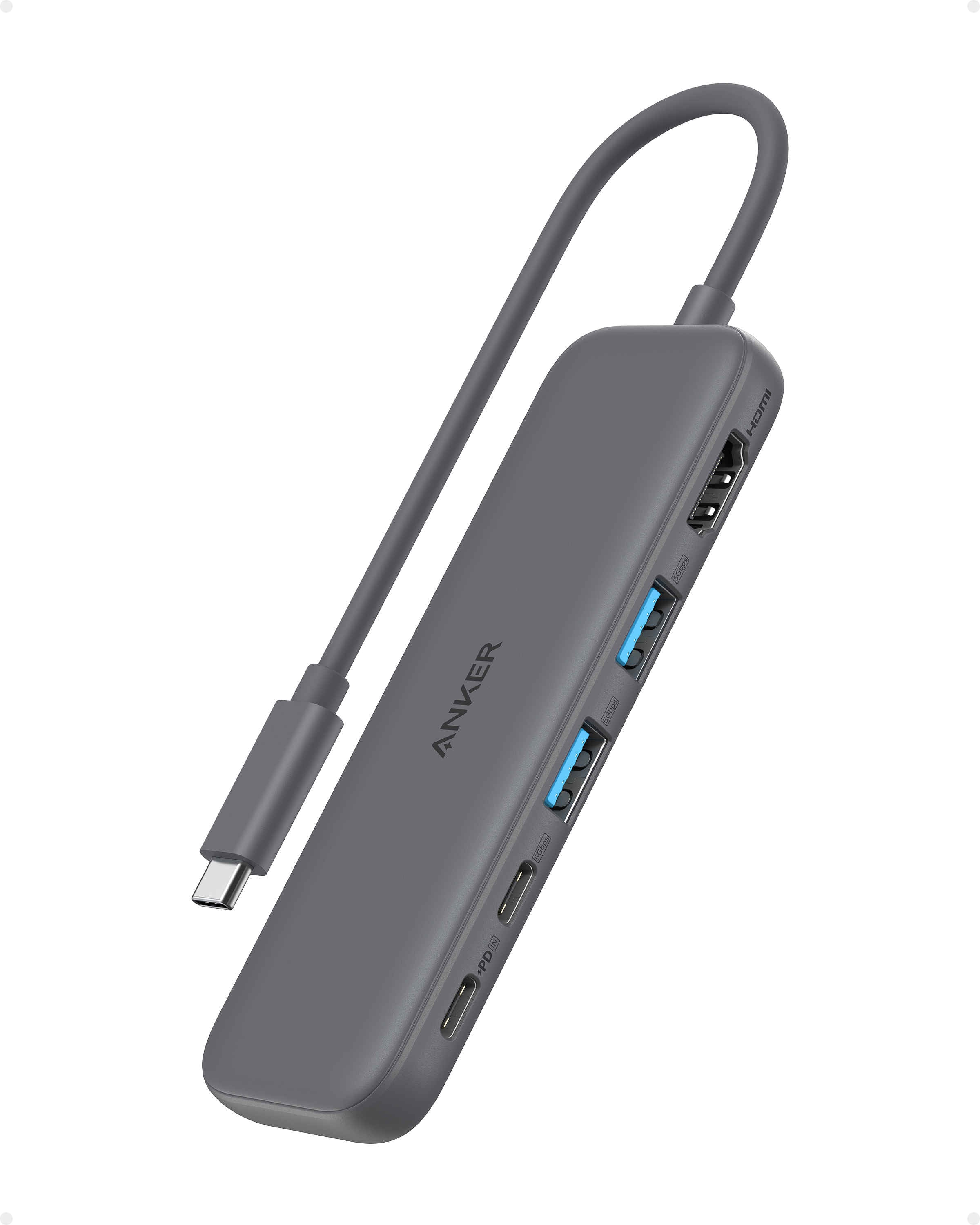 Anker USB-C Hub 5-in-1 Black | Best USB Hub in Bahrain | Mobiles & Laptop Accessories | Halabh.com