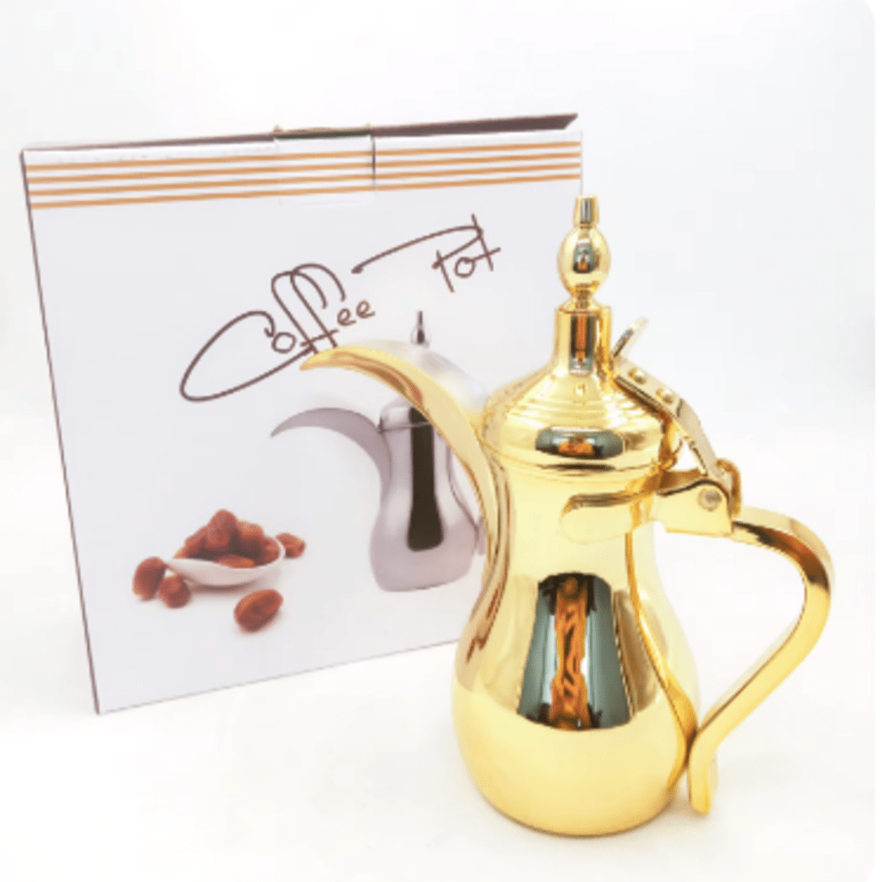 Arabic Golden Coffee Pots Narrow Teapot | Best Coffee Pots in Bahrain | Halabh.com