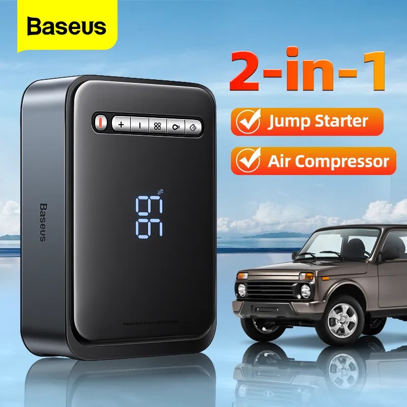 Baseus Car Jump Starter Built-in Power Bank | Best Power Bank in Bahrain | Car Tools | Halabh.com