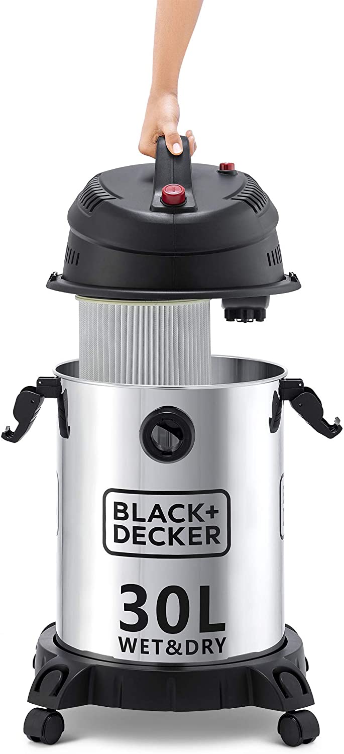 Black & Decker Wet And Dry Tank Drum Vacuum Cleaner 30L