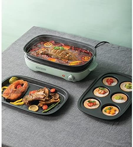 Black & Decker Multifunction Hotpot Grill - 1400W | Kitchen Appliances | Best Grill in Bahrain | Halabh.com