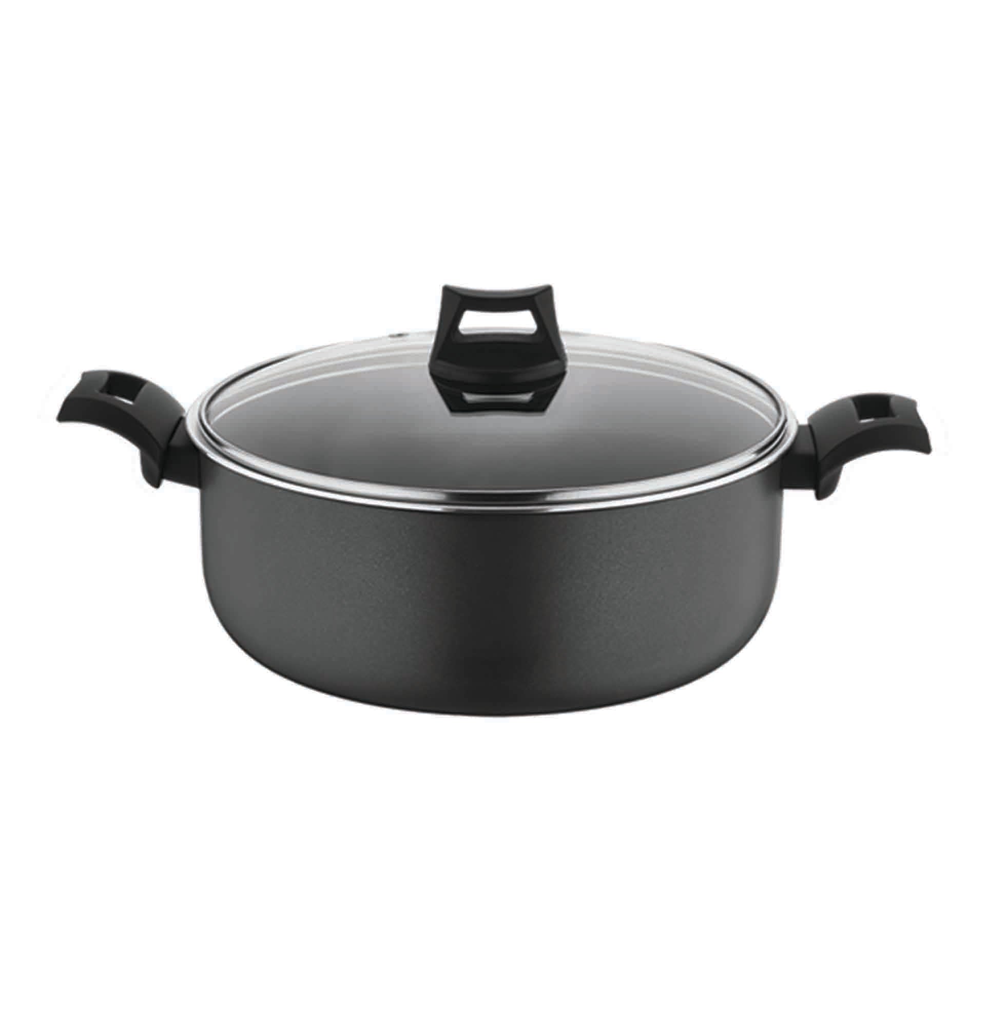 Black & Decker Non-Stick Casserole Dish With Glass Lid 24cm | Kitchen Appliance | Halabh.com