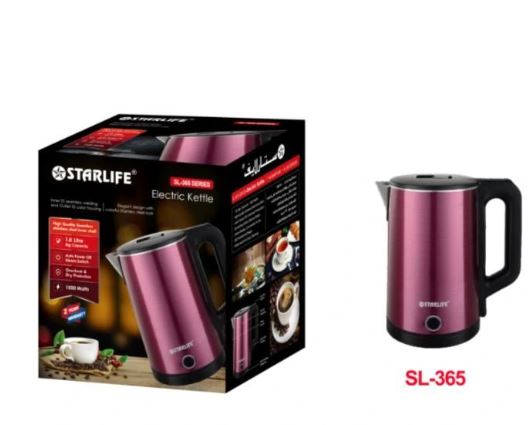 Shop STARLIFE 2L 1500W Stainless Steel Kettle | Fast Boiling | Halabh 