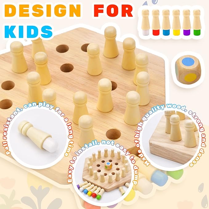 Chess Wooden Game Memory Match Stick Game | Best Baby Toys in Bahrain | Halabh.com