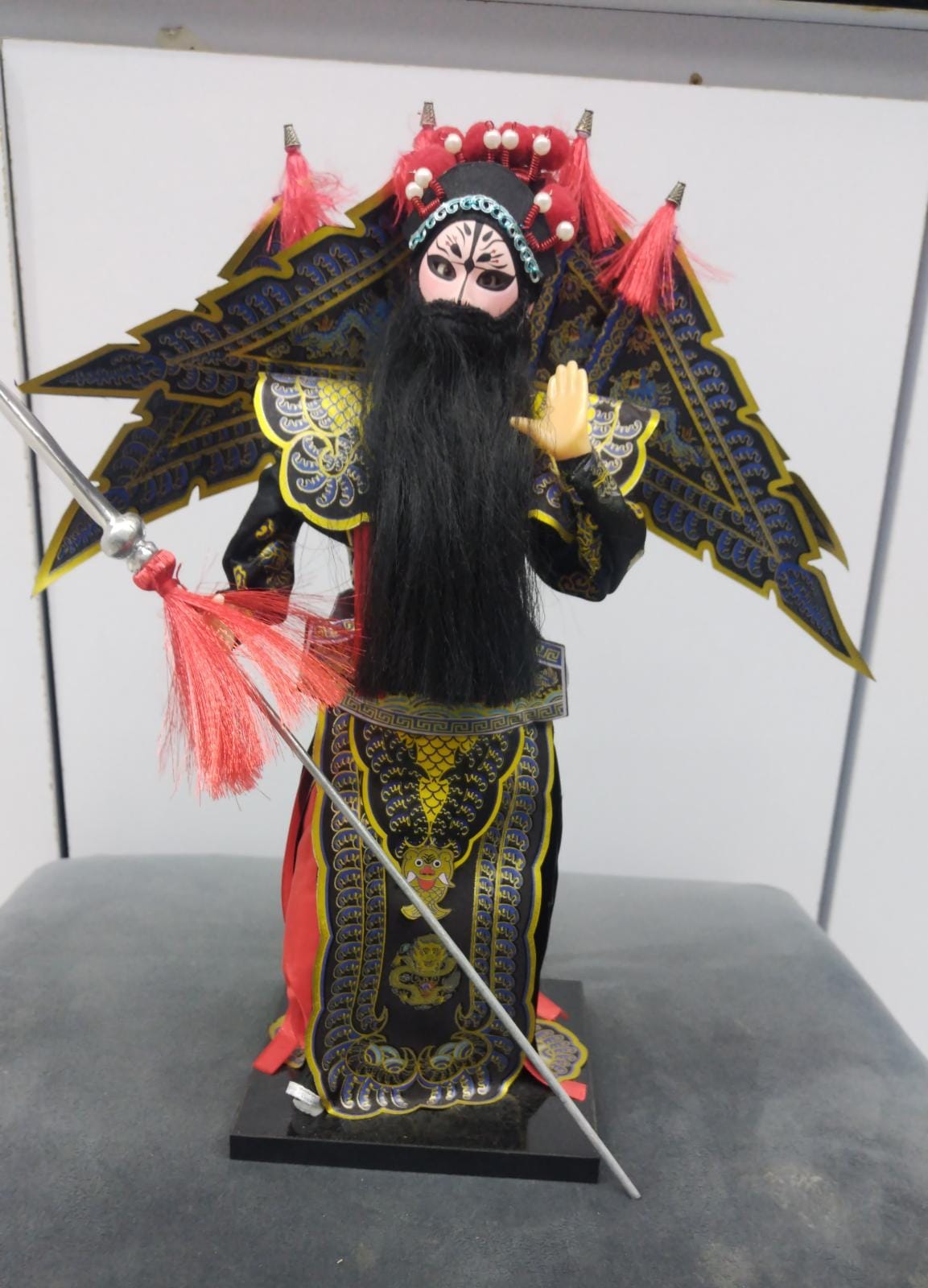 Chinese Style Peking Opera Doll Zhang Fei Silk Doll | Home Decor | Halabh.com