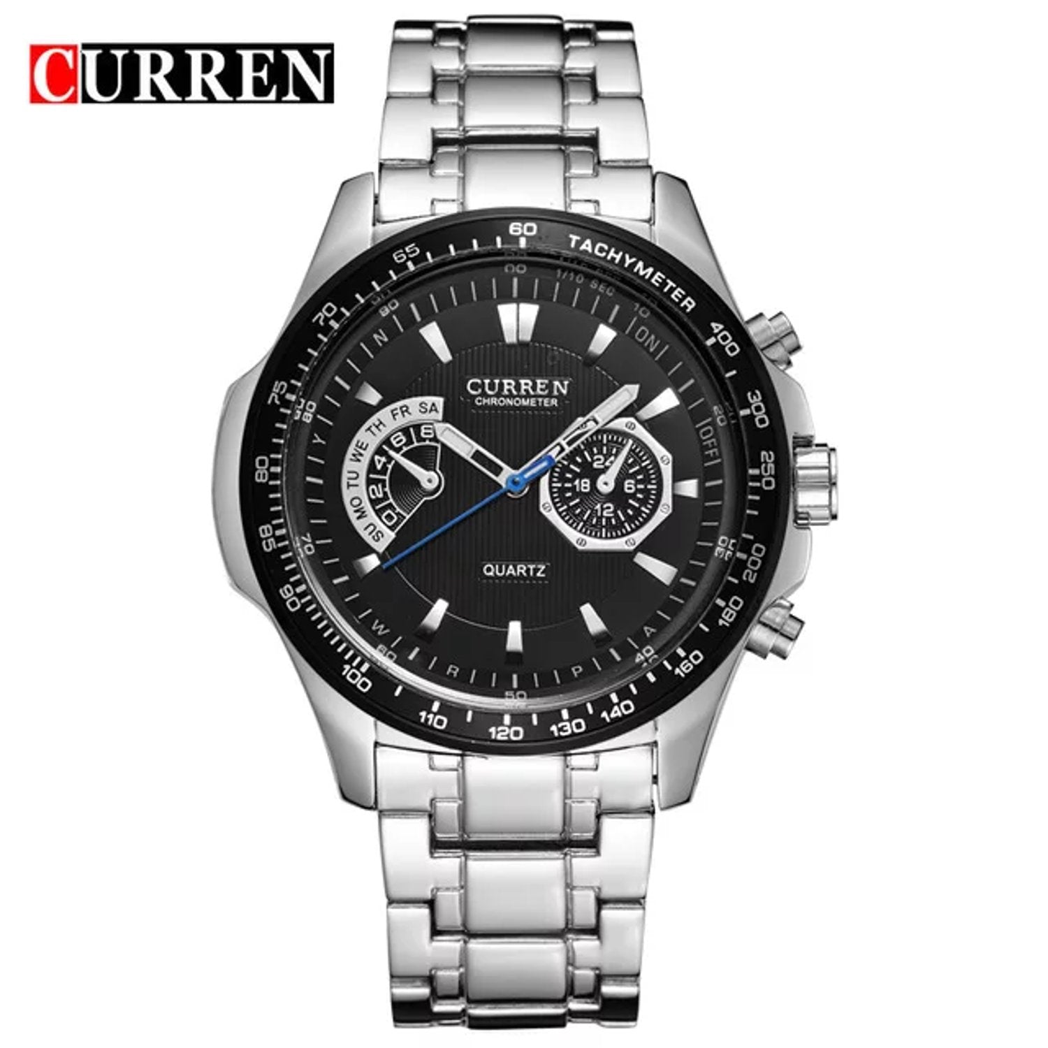 Curren Casual Stainless Steel Men’s Wristwatch | CRN8020S | Color Silver and Black | Best Watches and Accessories in Bahrain | Halabh 