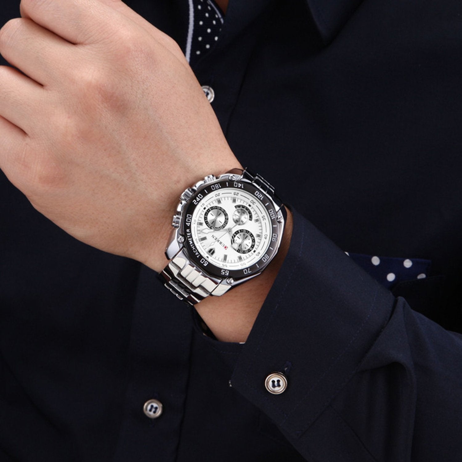 Curren Classic Elegant Men’s Watch | CRN8077S | Best Watches and Accessories in Bahrain | Halabh