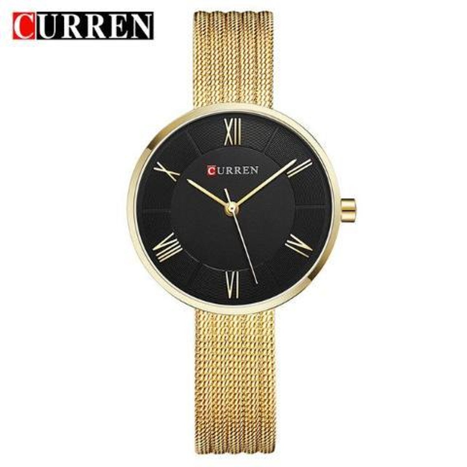 Curren Stainless Steel Luxury Fashion Womens Wristwatch | CRN9020 | Gold and Black | Best Watches and Accessories in Bahrain | Halabh