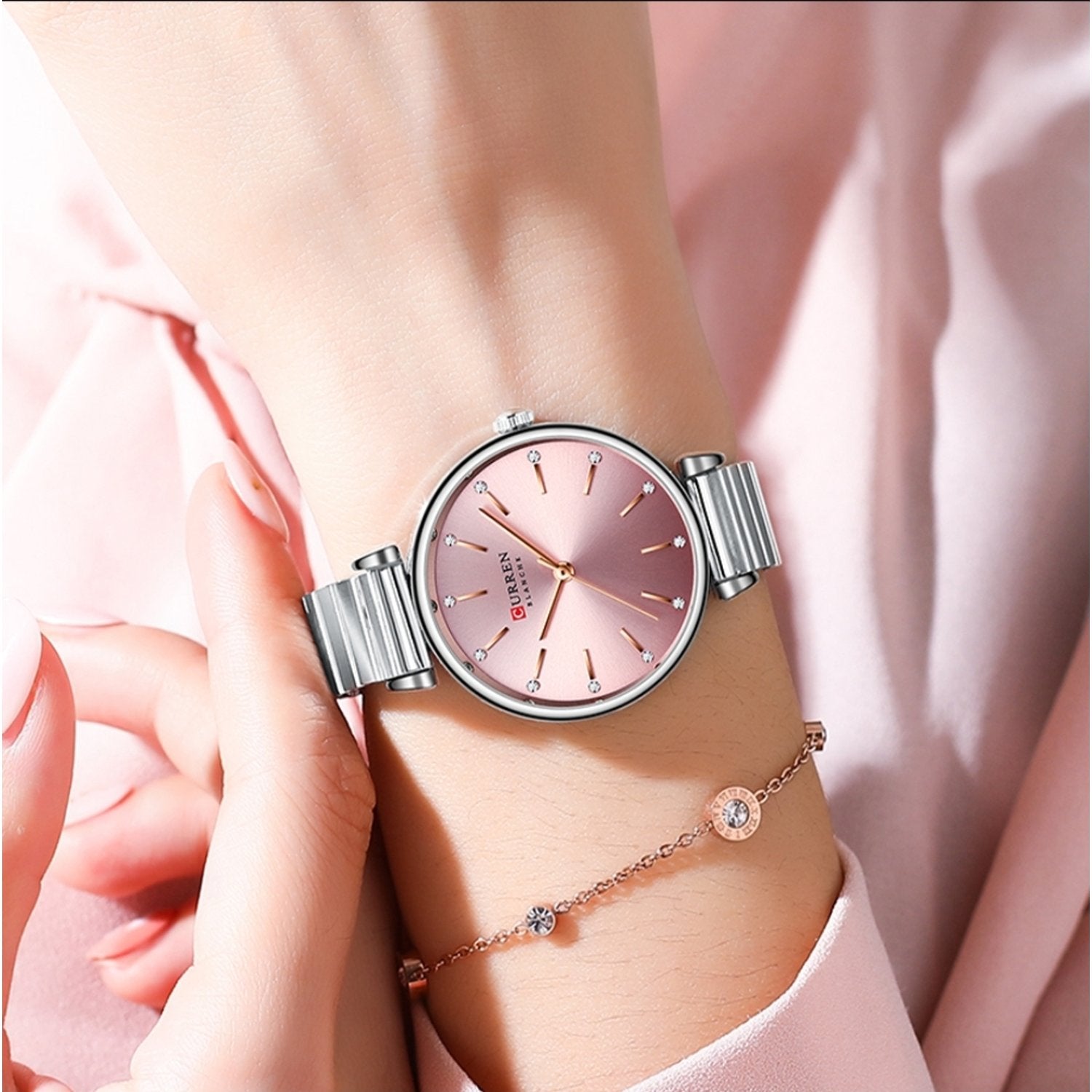 Curren Stainless Steel Luxury Fashion Wristwatch | CRN9081 | For Women | Best Watches and Accessories in Bahrain | Halabh