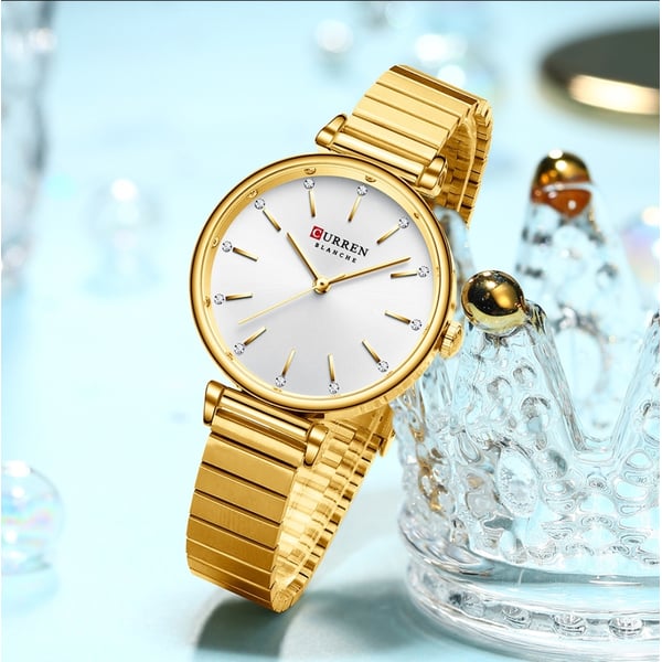 Curren Stainless Steel Luxury Fashion Wristwatch | CRN9081 | For Women | Best Watches and Accessories in Bahrain | Halabh