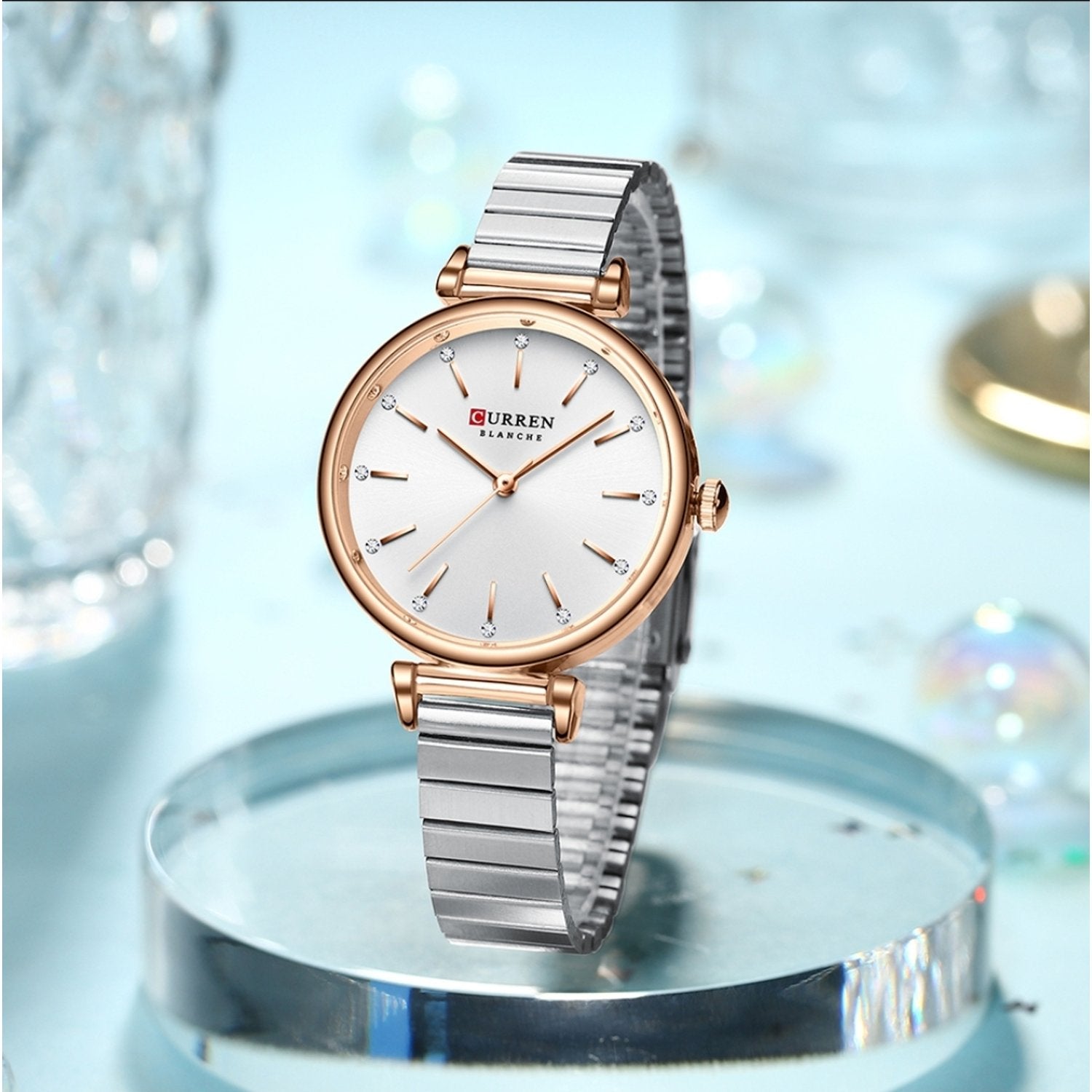 Curren Stainless Steel Luxury Fashion Wristwatch | CRN9081 | For Women | Best Watches and Accessories in Bahrain | Halabh