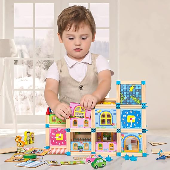 DIY 3D Craft House Kit Building Blocks Toys | Best Building Blocks Toys in Bahrain | Halabh.com