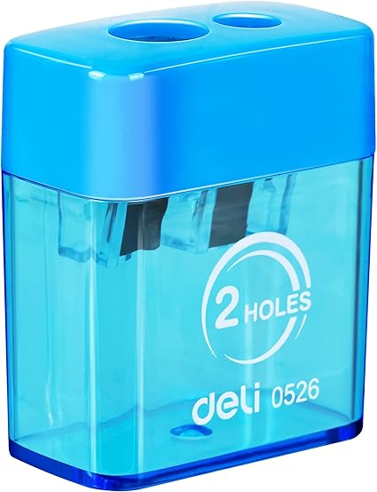 Deli Manual Dual Holes Pencil Sharpeners | Best Pencil Sharpeners in Bahrain | School Stationary's | Halabh.com