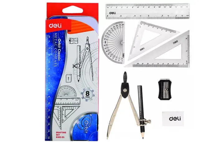 Deli Orbit Geometry Set | Best Geometry Set in Bahrain | School Stationary's | Halabh.com