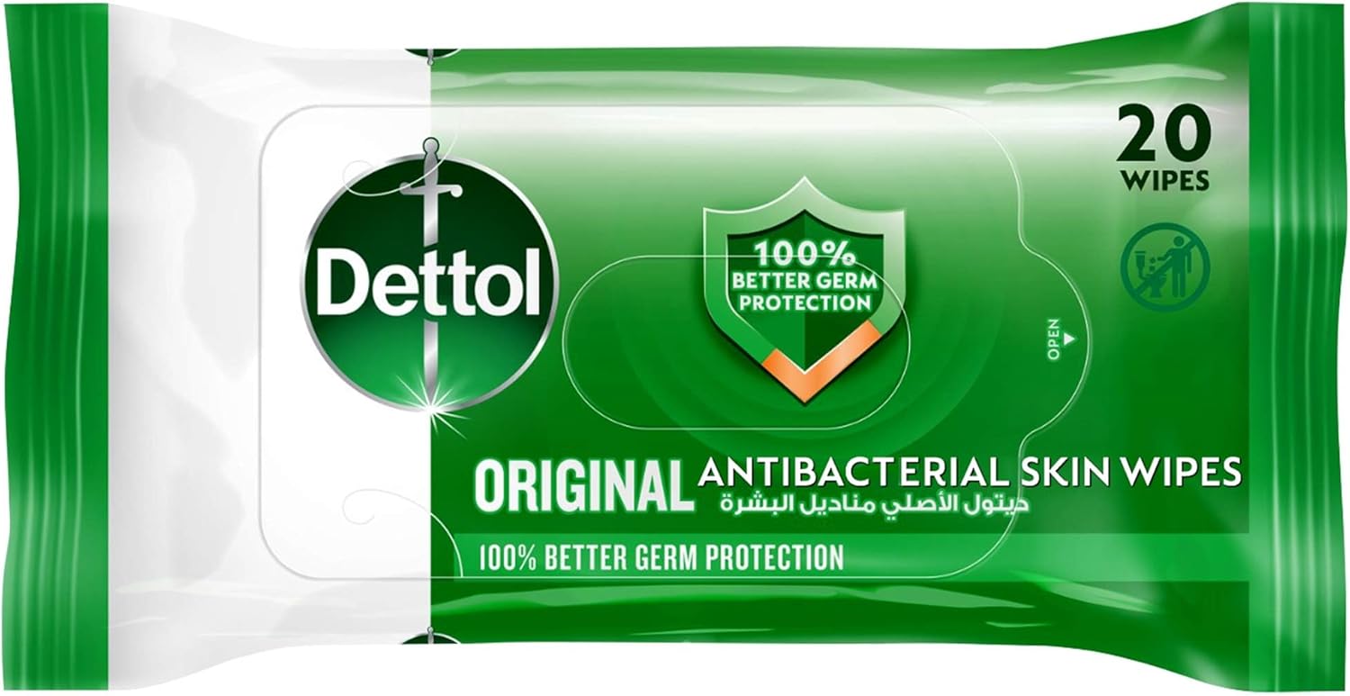 Dettol Antibacterial Skin Wipes 20 Count