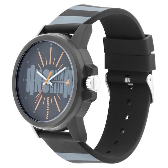 Fastrack black discount dial analog watch