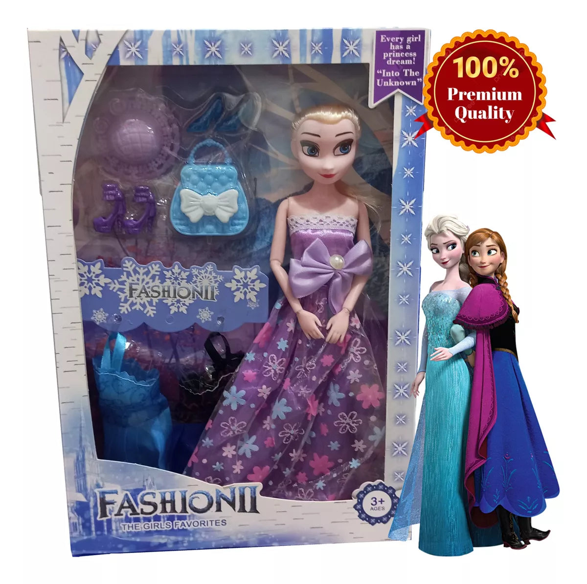 Frozen Fashion II Articulated Doll Fuchsia Dress | Best Toys in Bahrain | Halabh.com