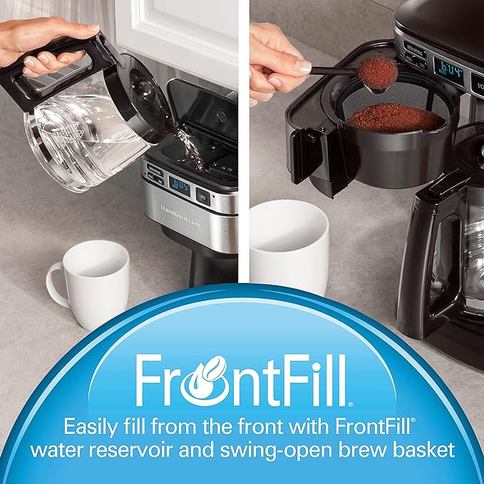 Hamilton Beach Front Fill Programmable Coffee Maker 950W | In The Best Coffee Maker in Bahrain | Kitchen & Dinning | Kitchen Appliances | Halabh.com