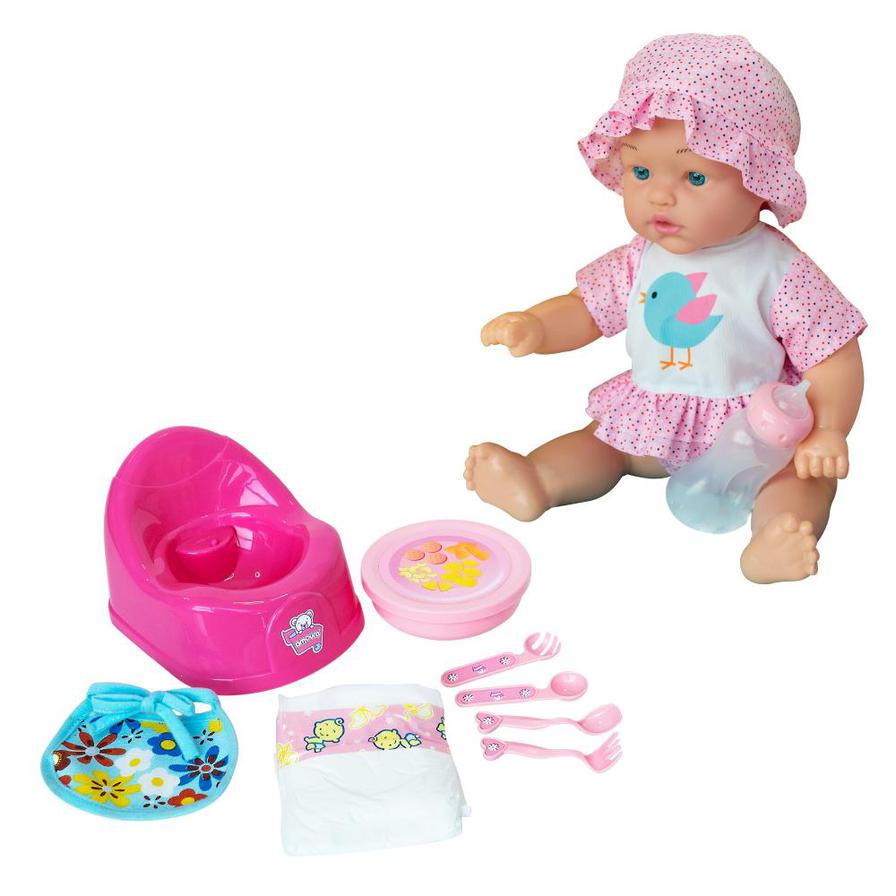 ToyPro Hayati Baby Amoura Drink and Wet Playset Doll | 18 Inch | Baby Toys and Gifts | Toys for Kids in Bahrain | Halabh