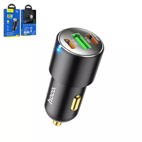 Hoco Car Charger 3 Outputs 12-24 V | Best Car Charger in Bahrain | Car Accessories | Halabh.com