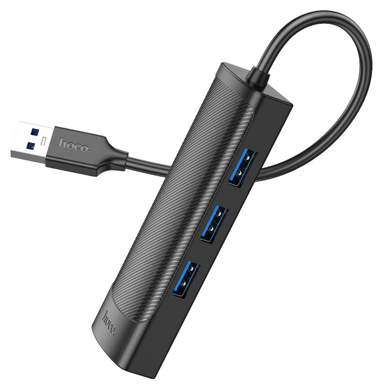 Hoco Hub Easy Safety USB-A3.0 + RJ45 | Best Adapters & Charging Cables in Bahrain | Halabh.com