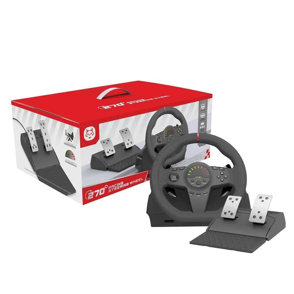 Honson Gaming 270 DE Racing Steering Wheel | Best Gaming Wheel in Bahrain | Gaming Console | Halabh.com