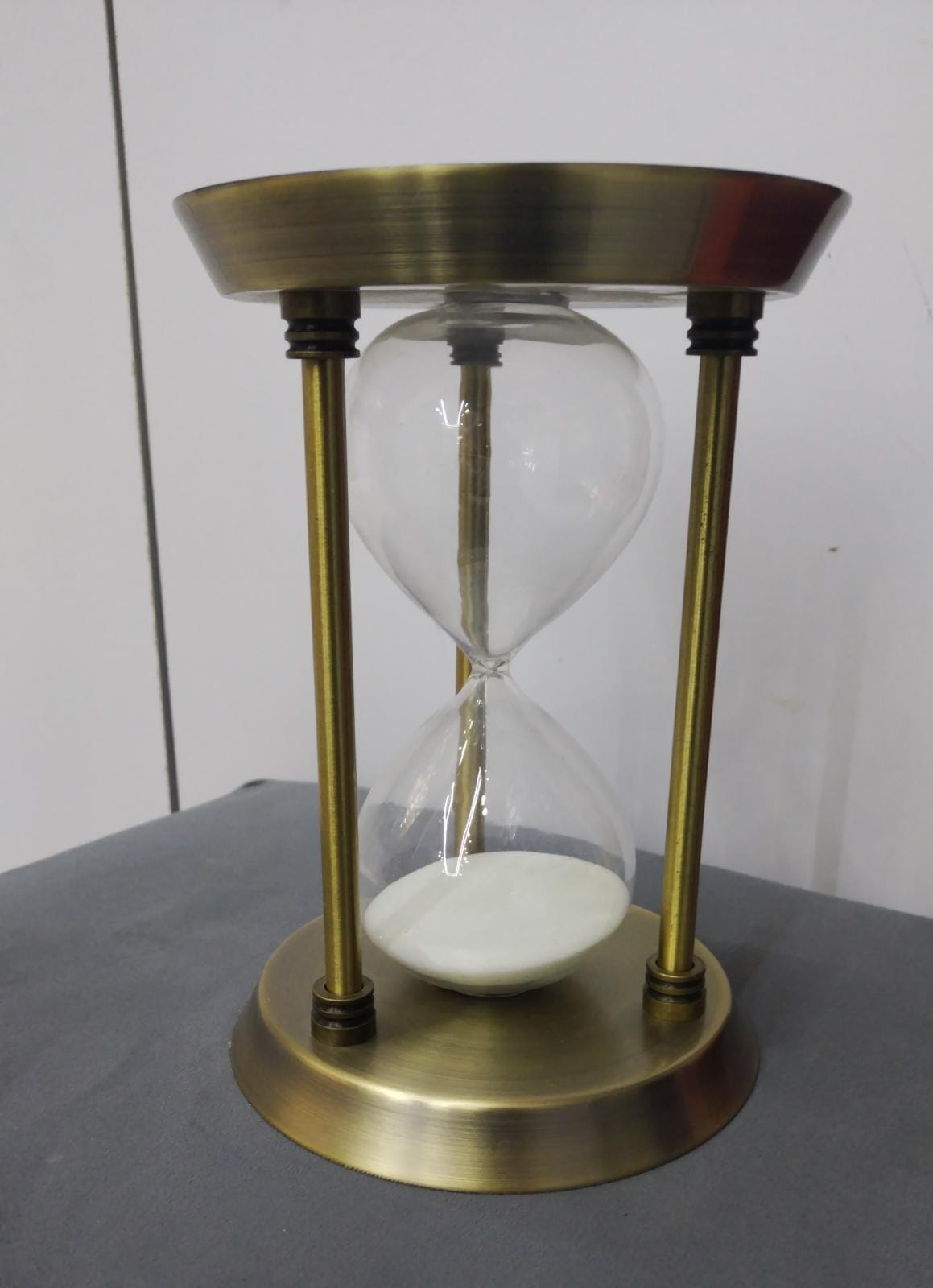 Hourglass Timer 60 Minutes Retro Brass White Sand Clock | Home Decor | Halabh.com