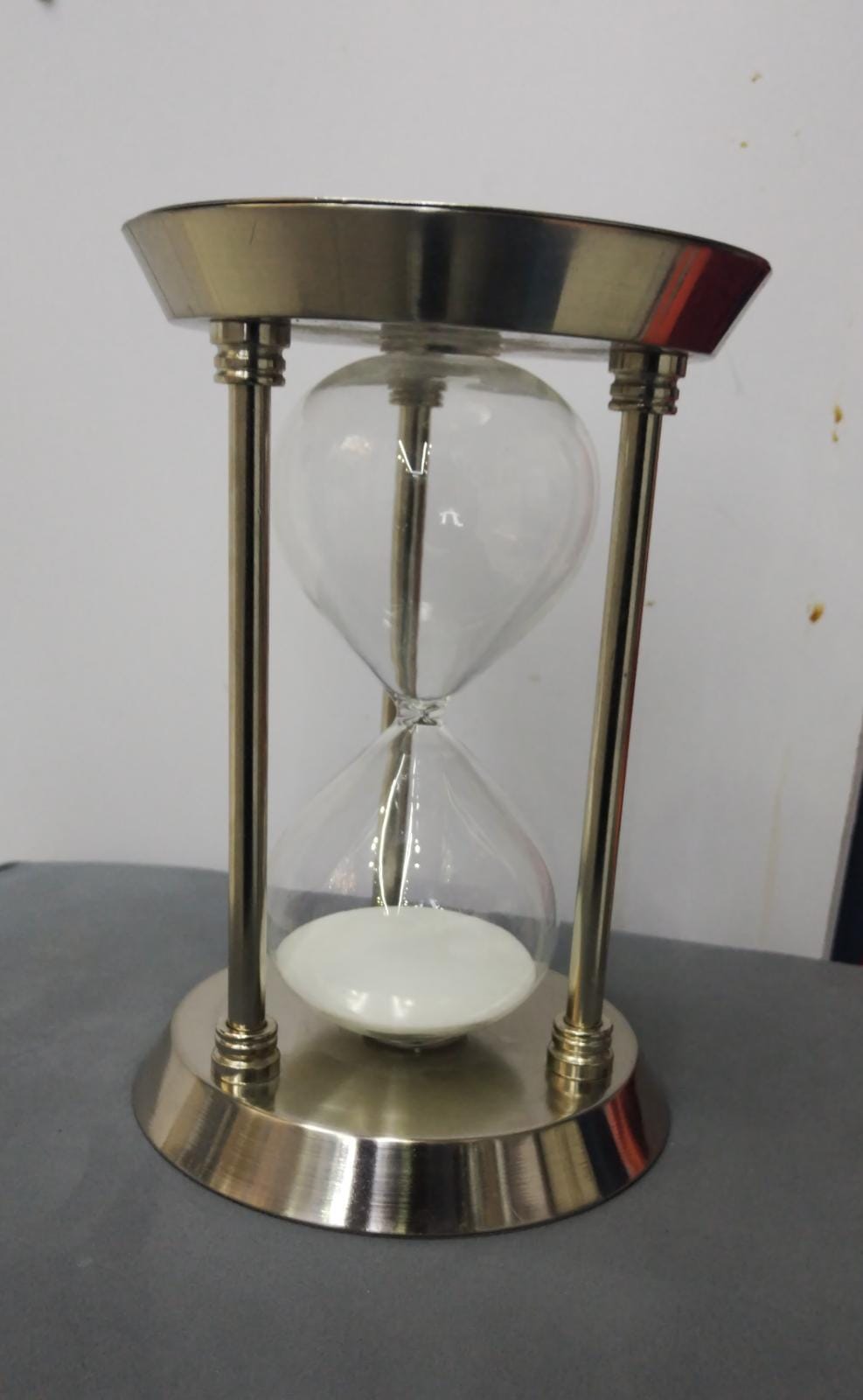 Hourglass Timer 60 Minutes Retro Brass White Sand Clock | Home Decor | Halabh.com